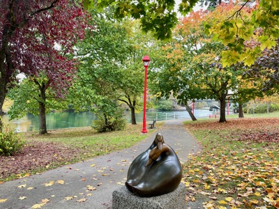 Autumn-framed sculpture