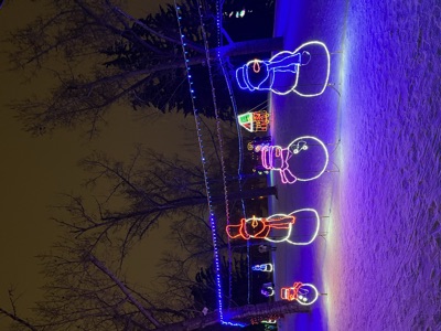 Christmas glow in the snow