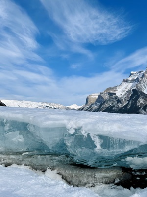 Abraham Lake’s frozen art