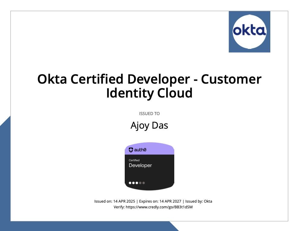 Okta Certified Developer