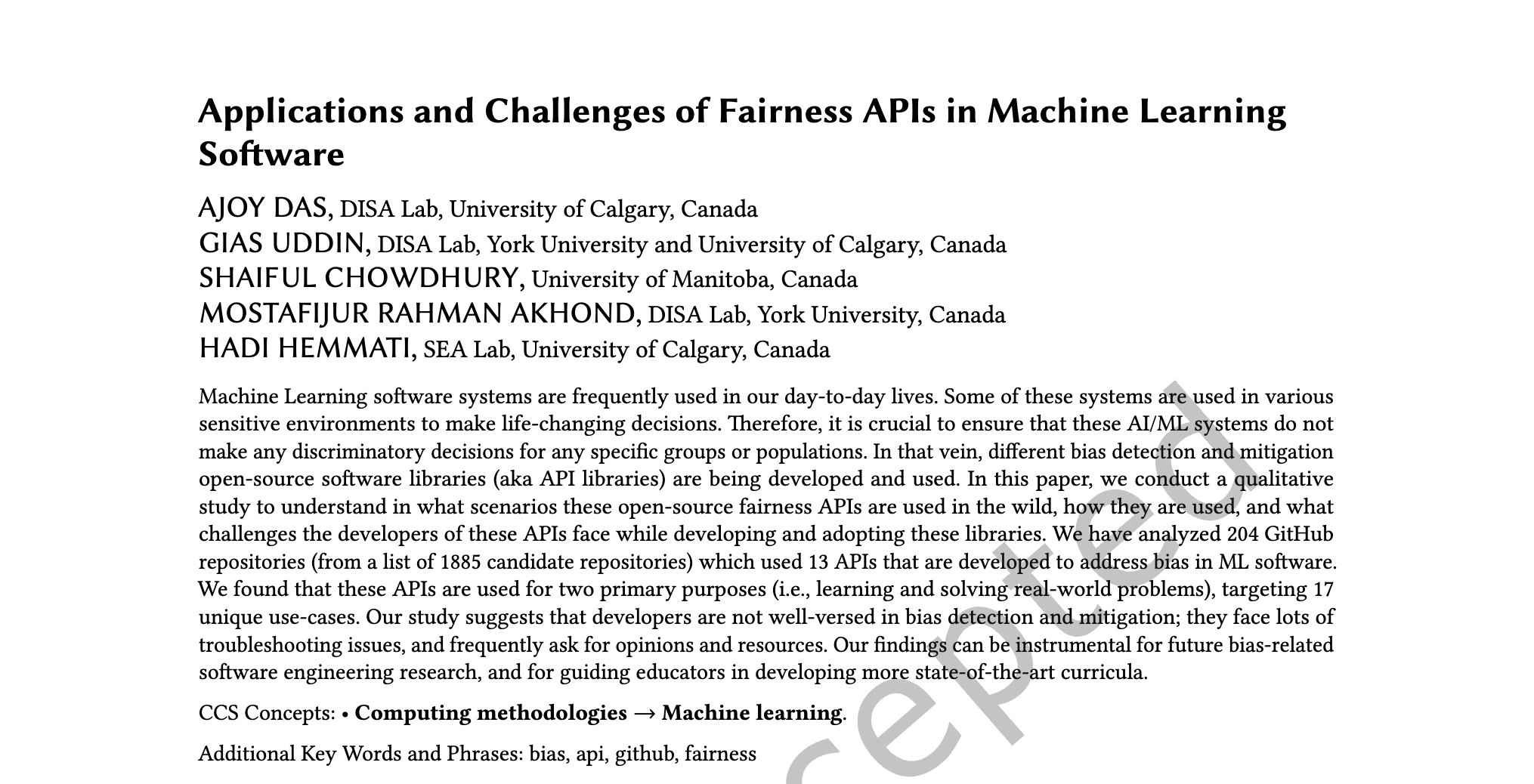 TOSEM Fairness Paper